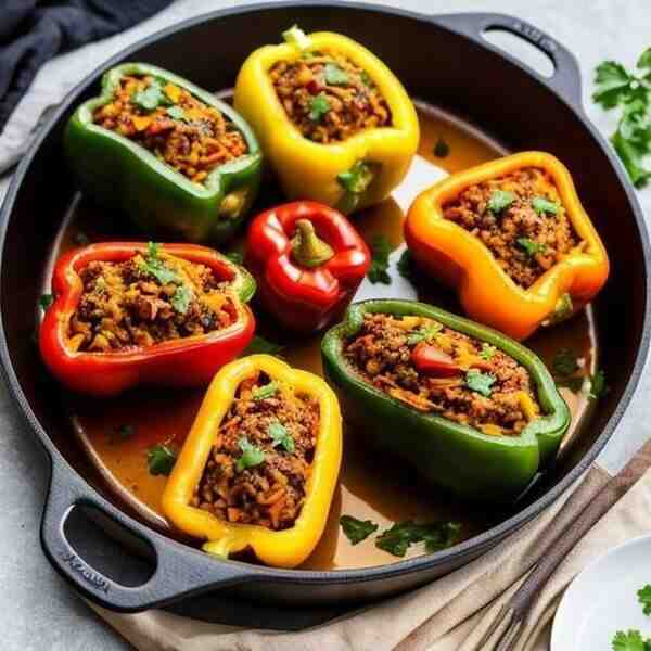 Запеченный фаршированный перец